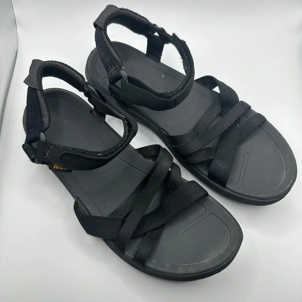 Teva Sanborn Universal Black Sport Sandals Mens 10 Womens 11 Hiking Shoes